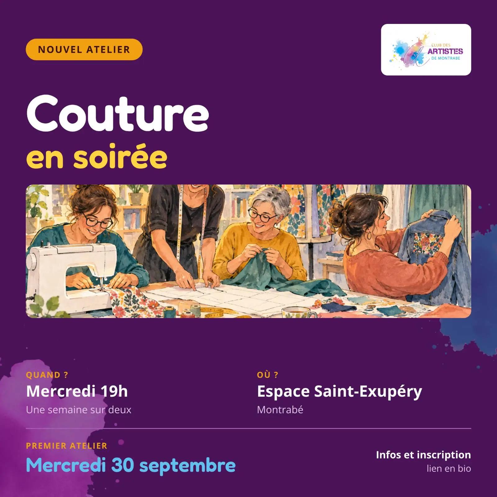 Illustration de l'article : Nouvel atelier de couture le soir à Montrabé