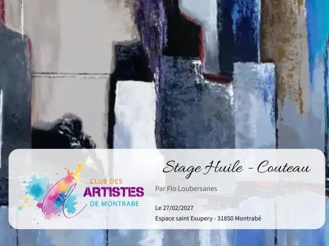 Illustration du Stage couteau - Femme japonaise semi-abstraite