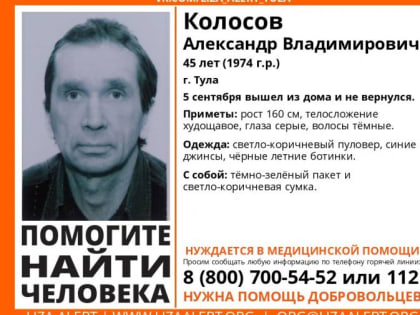 Волонтеры ищут пропавшего несколько дней назад жителя Тулы