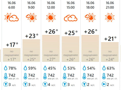 Какая погода ждет туляков 16 июня