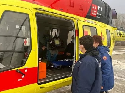 62-летнего жителя Киреевска на вертолете санитарной авиации доставили в Москву
