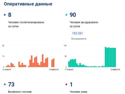 За один день в Тульской области заболели коронавирусом 73 человека