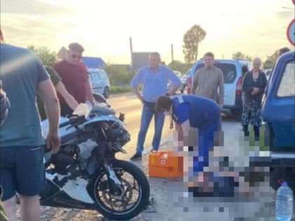 Мотоциклист сильно пострадал в ДТП под Тулой