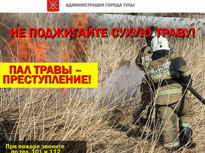 Пожароопасный сезон начался: тулякам напомнили о правилах пожарной безопасности