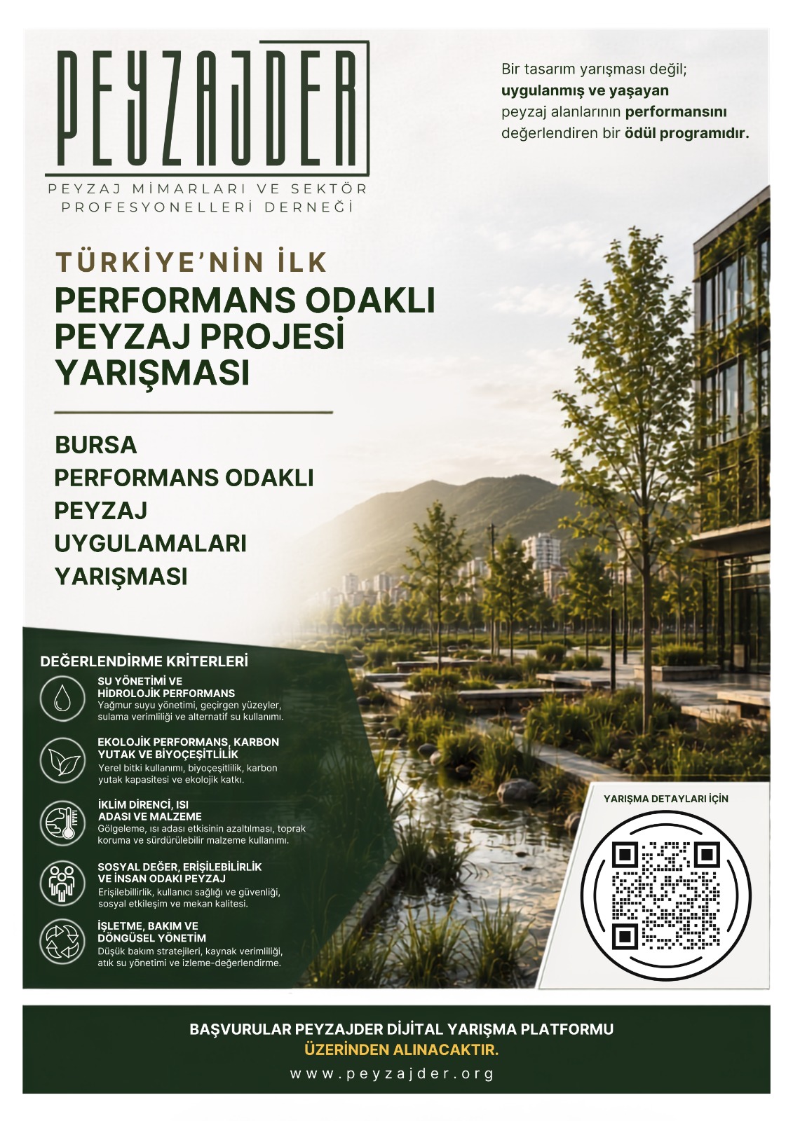 Bursa Performans Odaklı Peyzaj Uygulamaları Yarışması