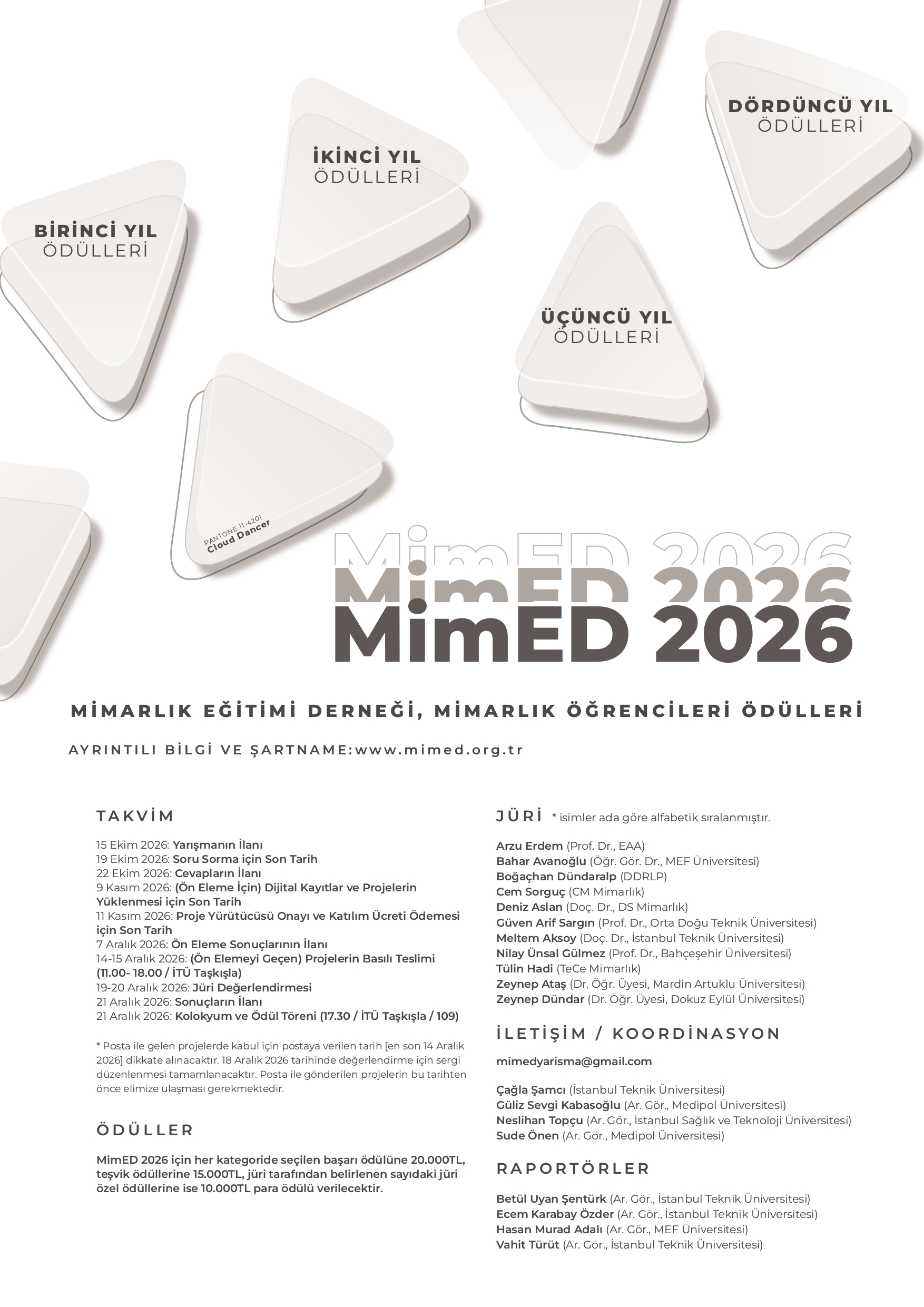 MimED2026 Mimarlık Öğrencileri Proje Ödülleri