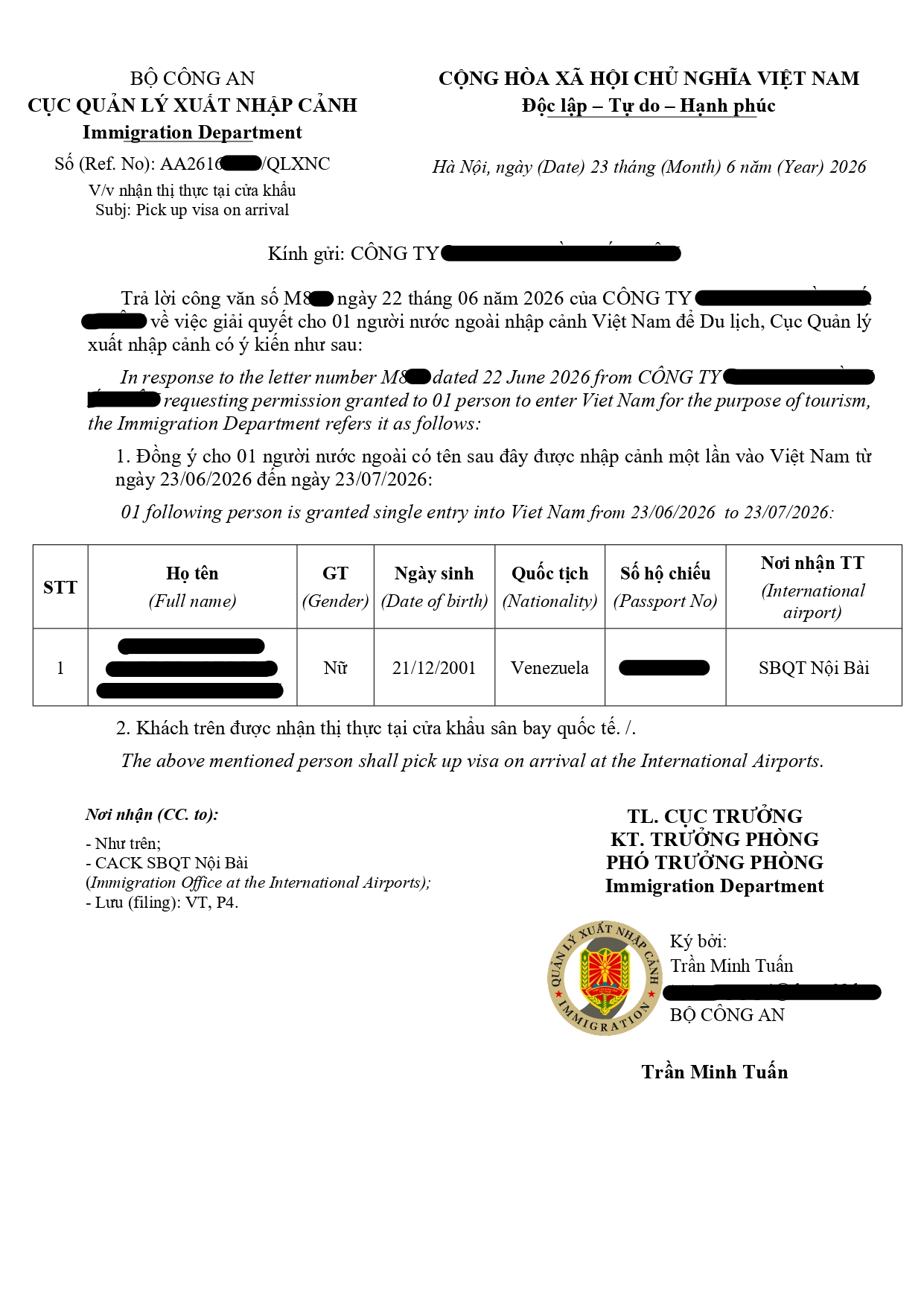 Vietnam Visa On Arrival