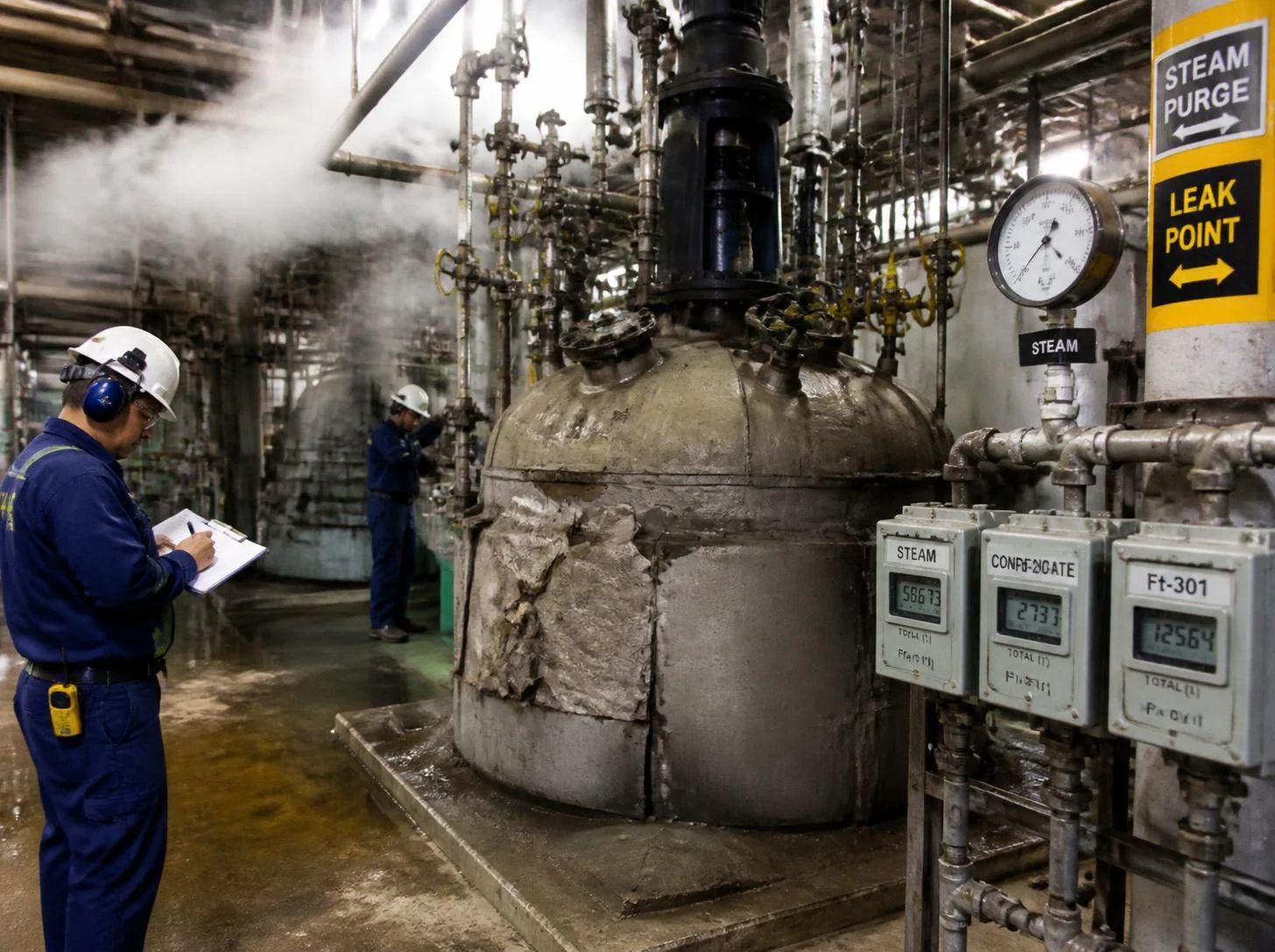 Chemical manufacturing plant with batch processing operations