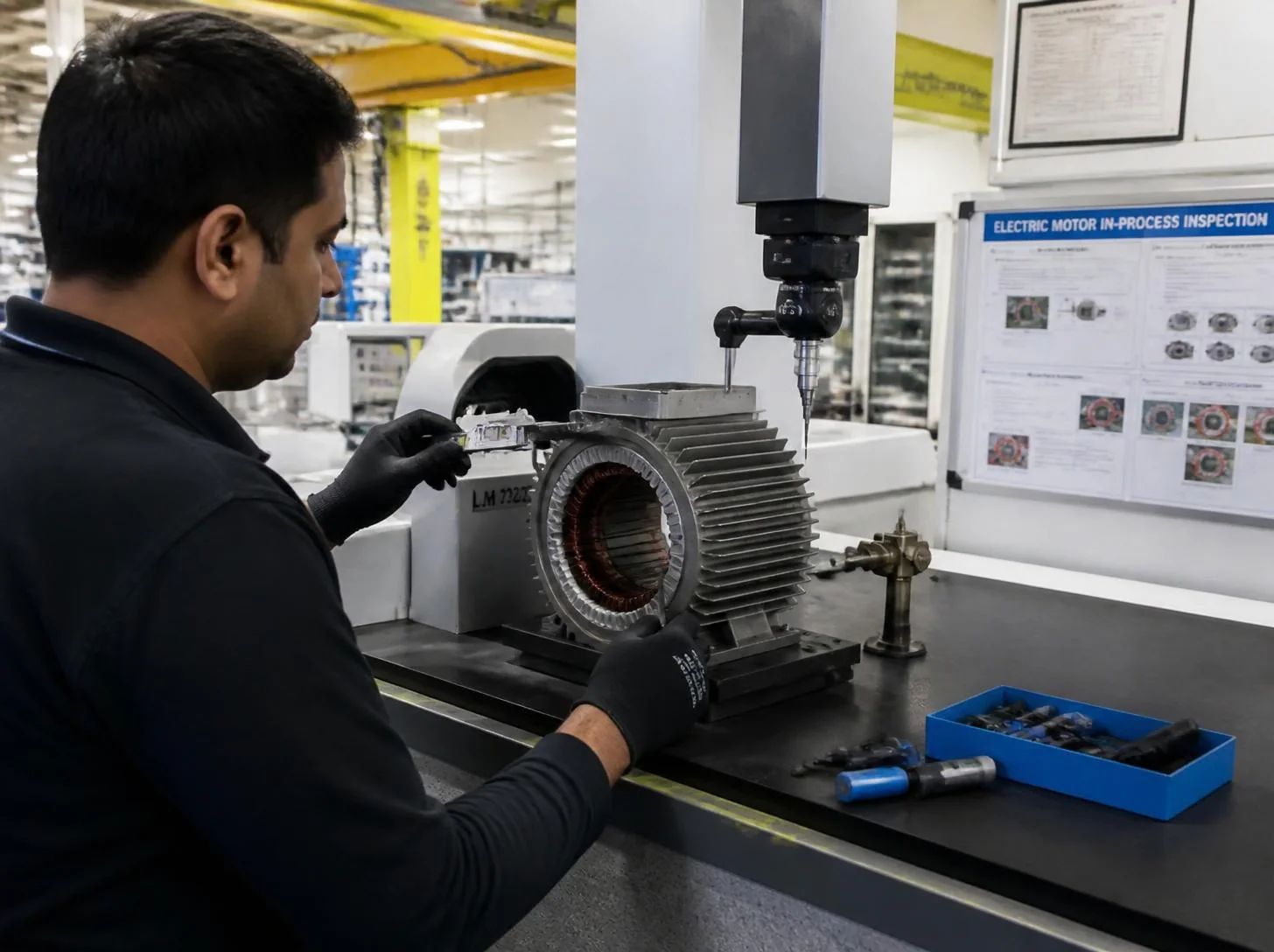Motor tolerance measurements compared with end-of-line test results