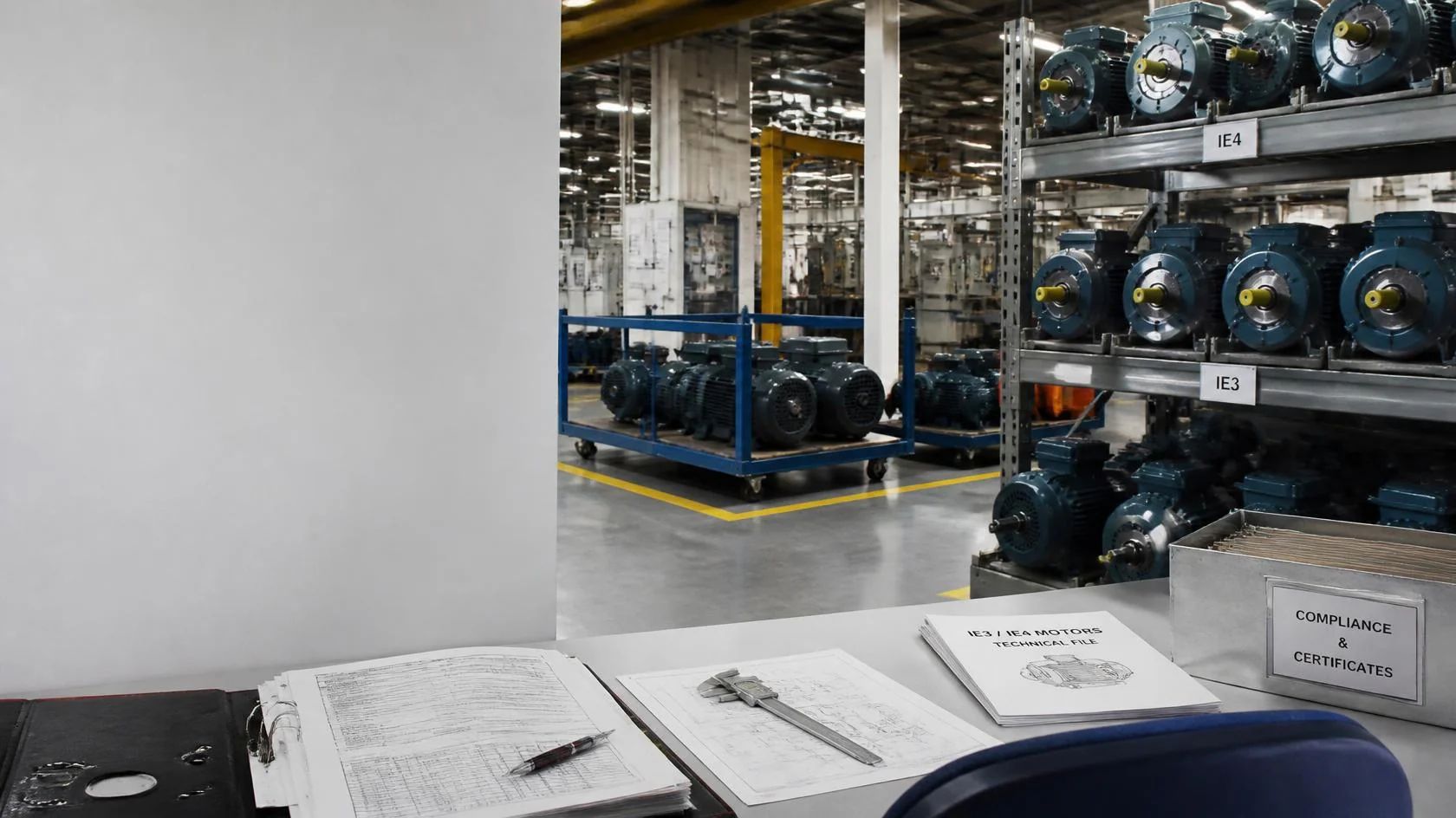 Electric motor efficiency documentation reviewed against EU Ecodesign requirements