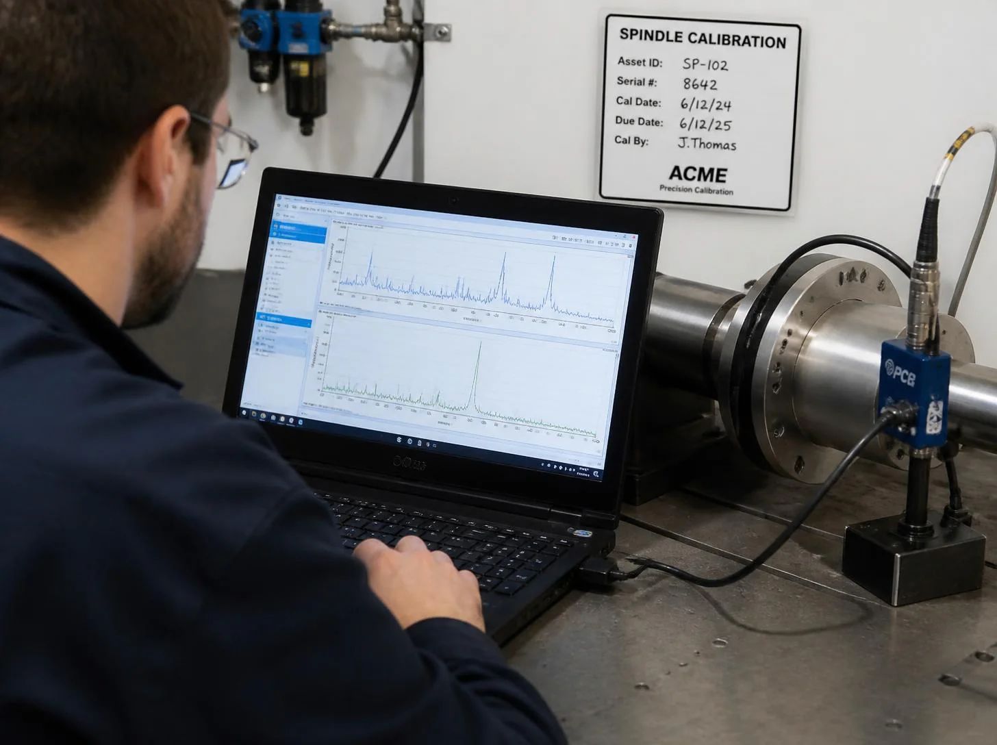 Analytics layer comparing bearing vibration test station results