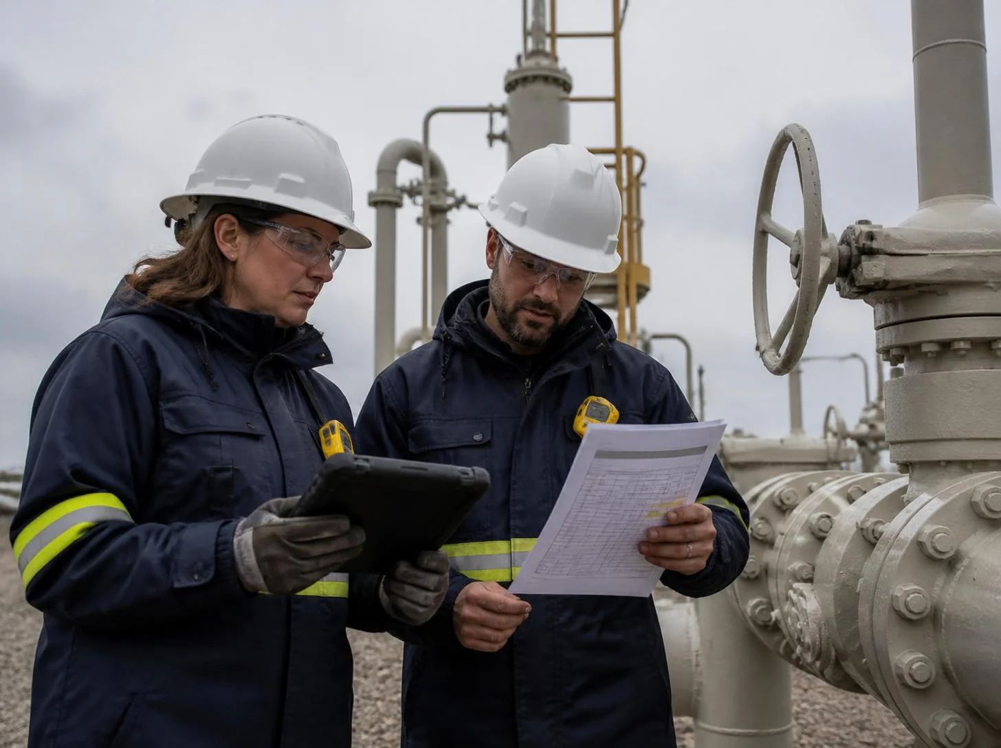 Midstream asset, contract and regulatory documents organised into a compliance workflow