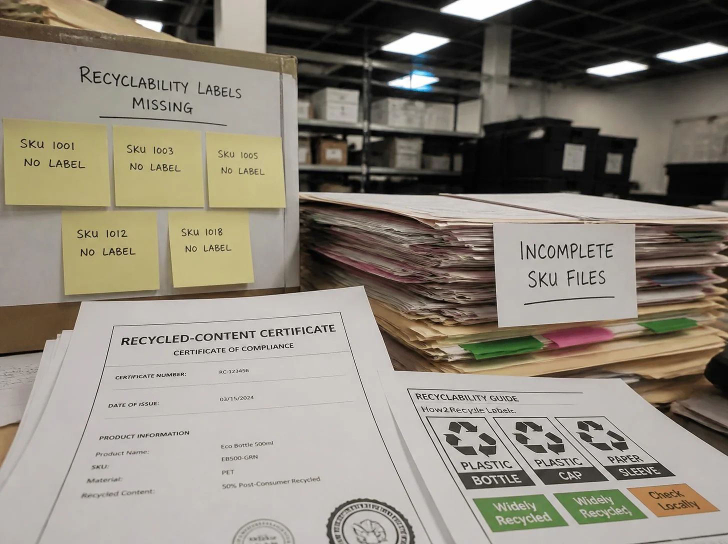 Packaging compliance team reviewing PPWR documentation requirements