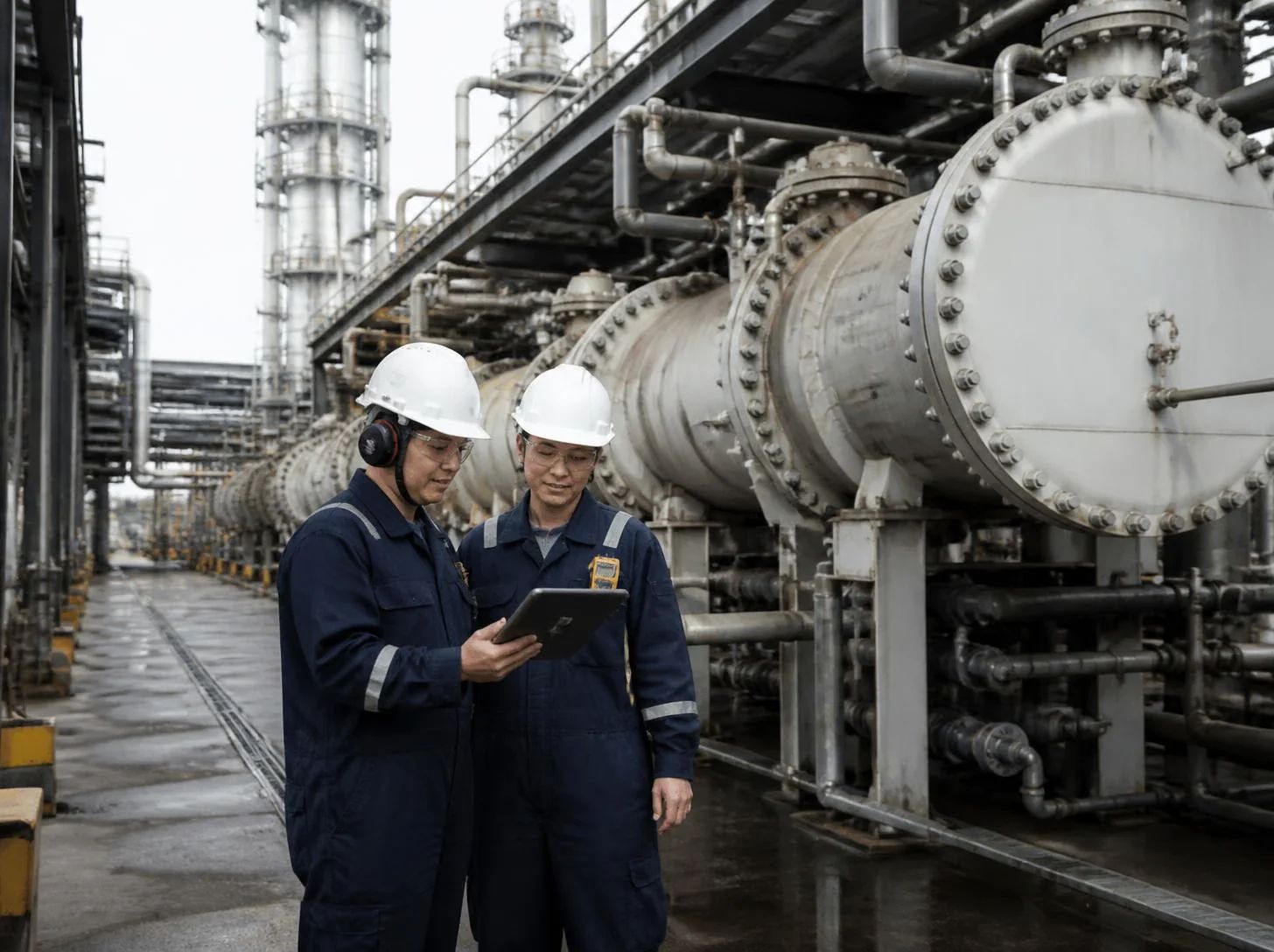 Existing refinery process and maintenance data feeding a crude preheat fouling model
