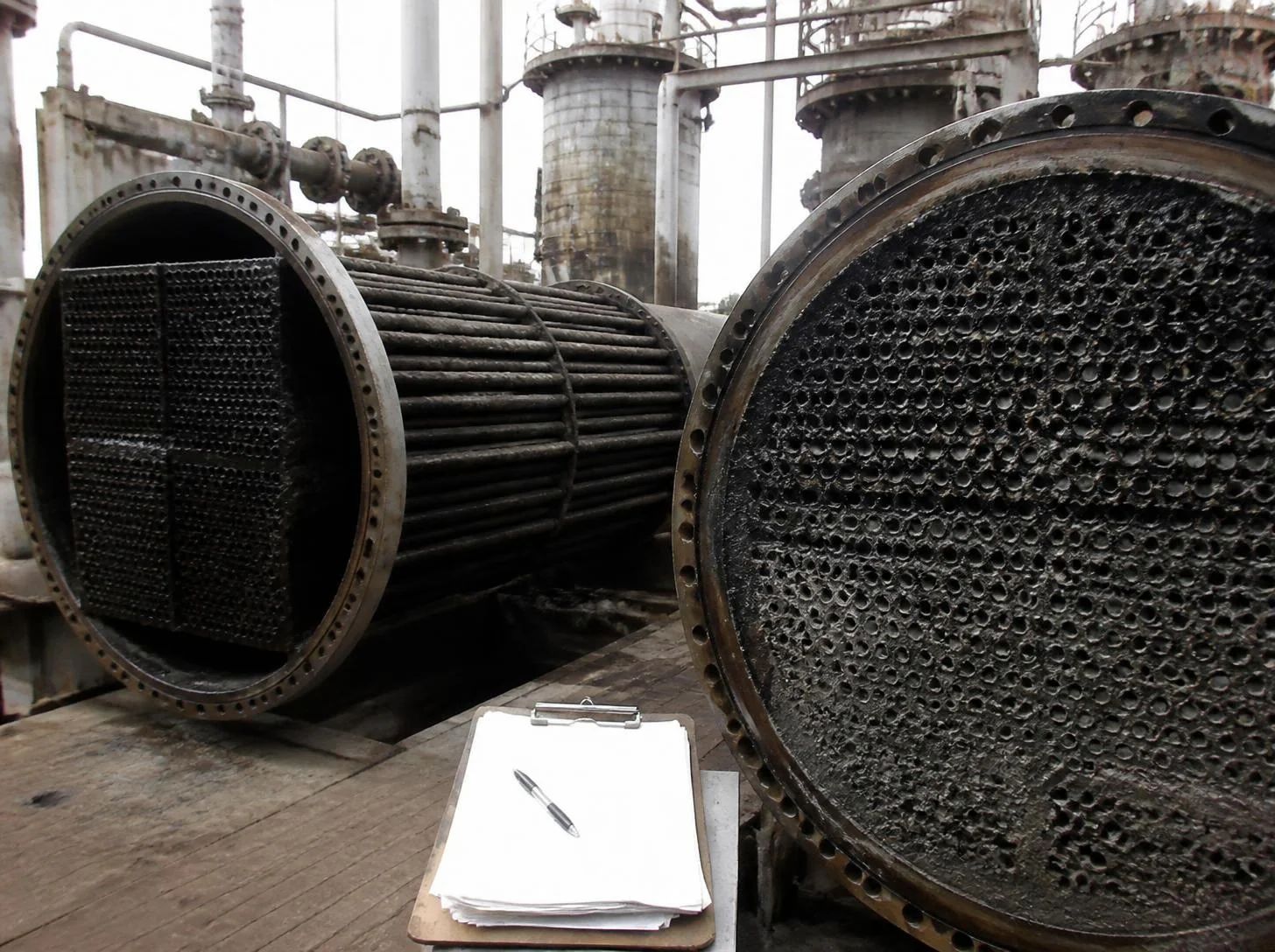 Crude preheat train showing declining heat recovery and increasing fired heater fuel demand