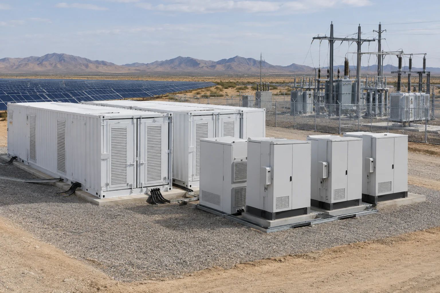 Renewable generation held at an export limit while storage state is decided separately