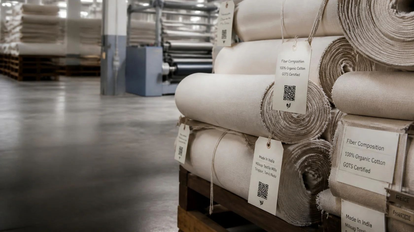 Textile product data organized for Digital Product Passport readiness