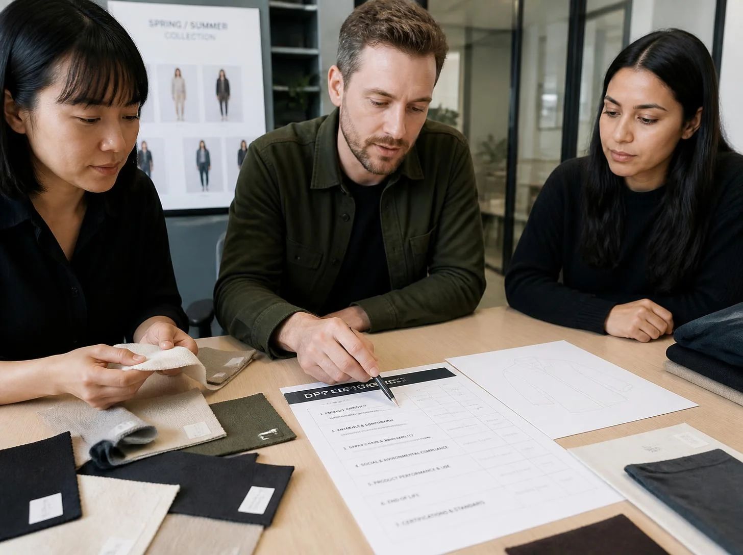 Structured textile product and supplier data for DPP compliance readiness