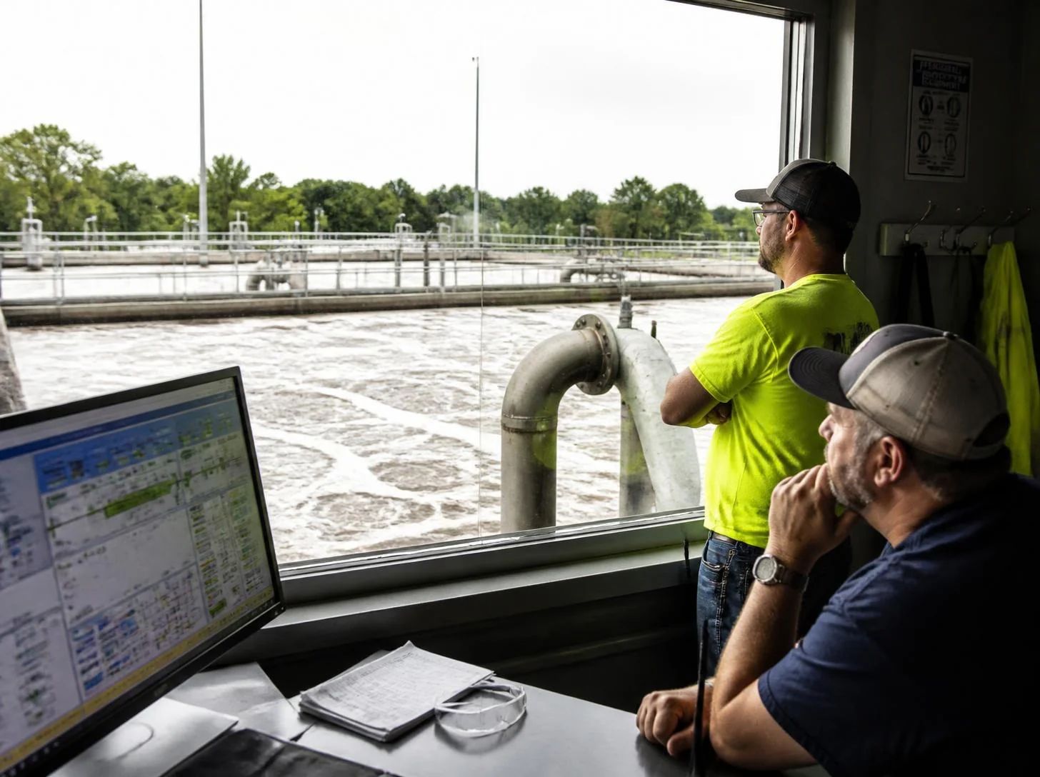 Dissolved oxygen setpoint held steady while blower energy follows it rather than the load