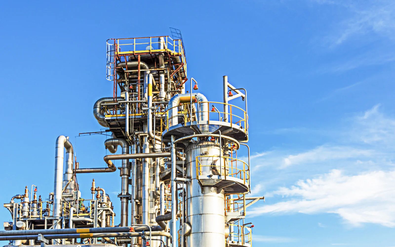Chemical plant distillation and utility operations