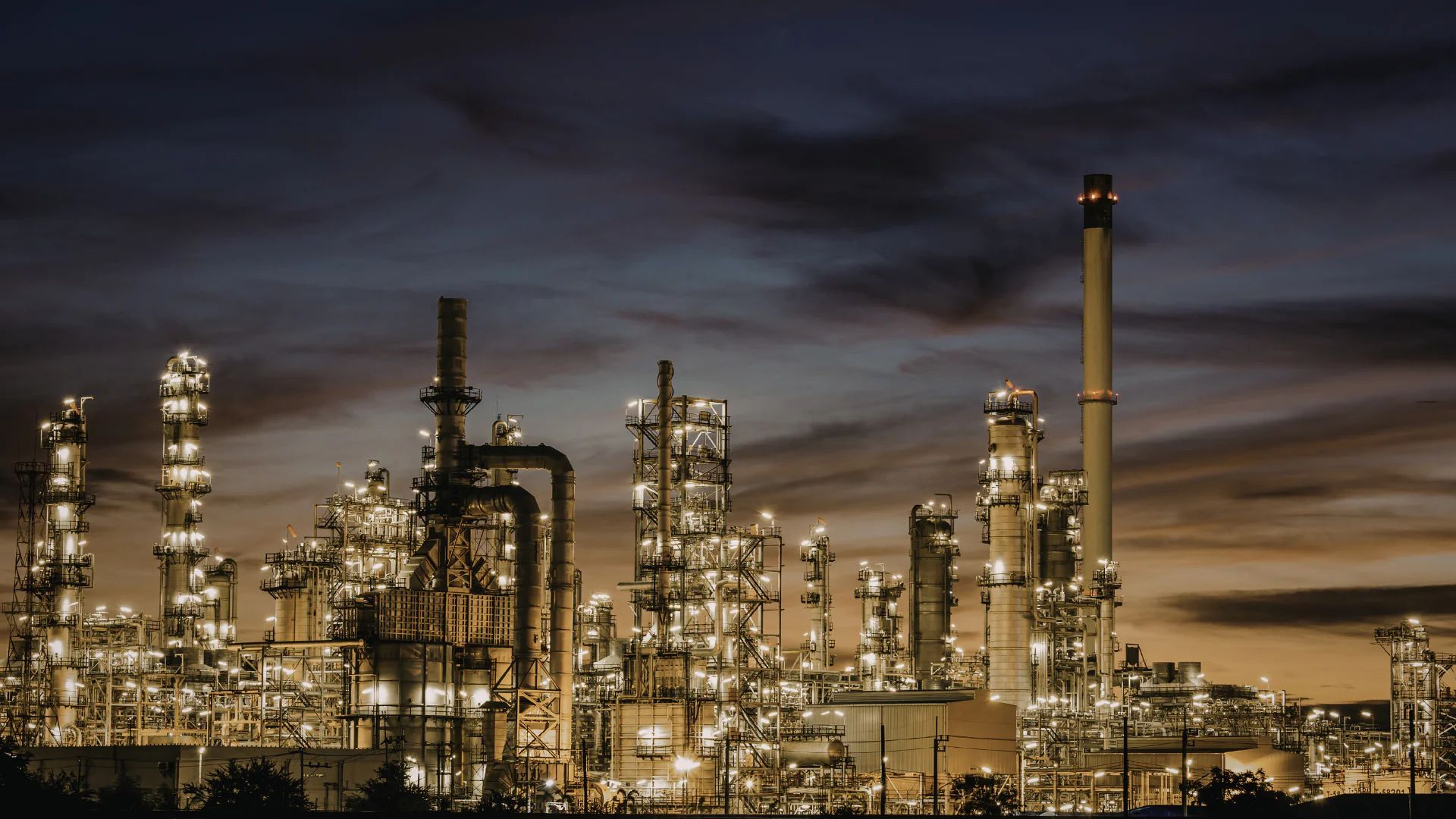 Aerial view of industrial and environmental operations