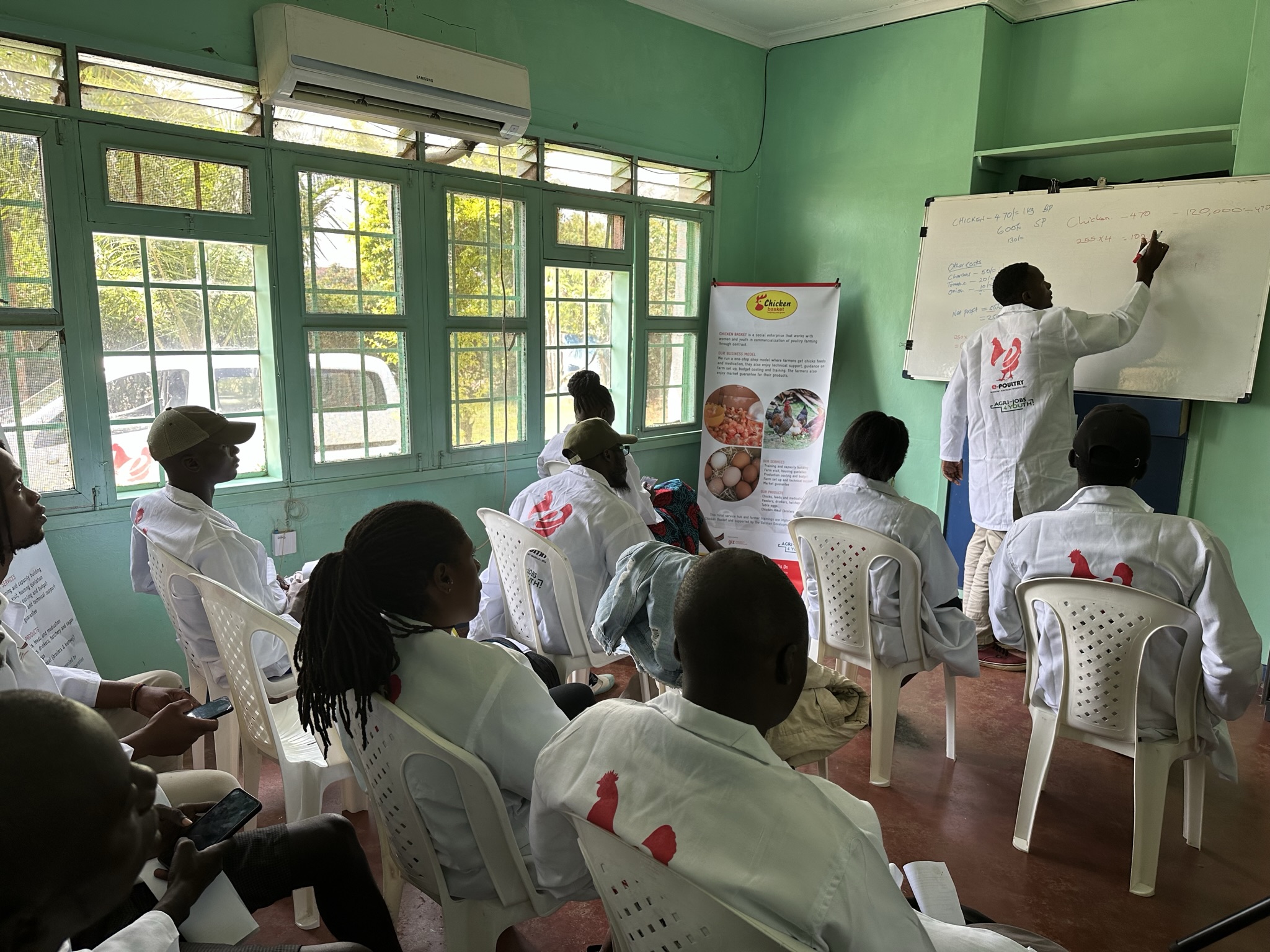 e-Poultry farmer training session with extension officers