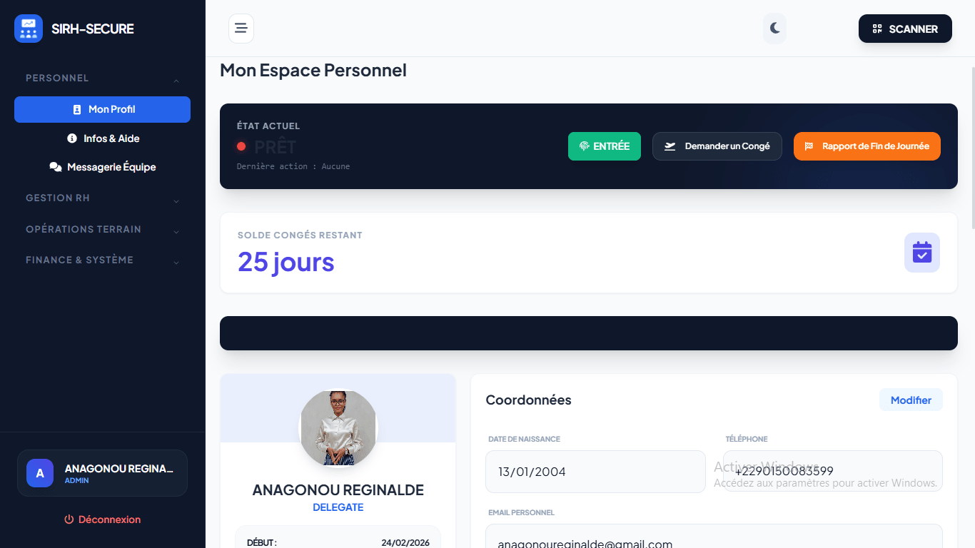 SIRH Dashboard