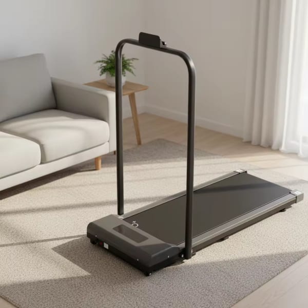 Folding Walking Pad Treadmill with Handrail & Remote