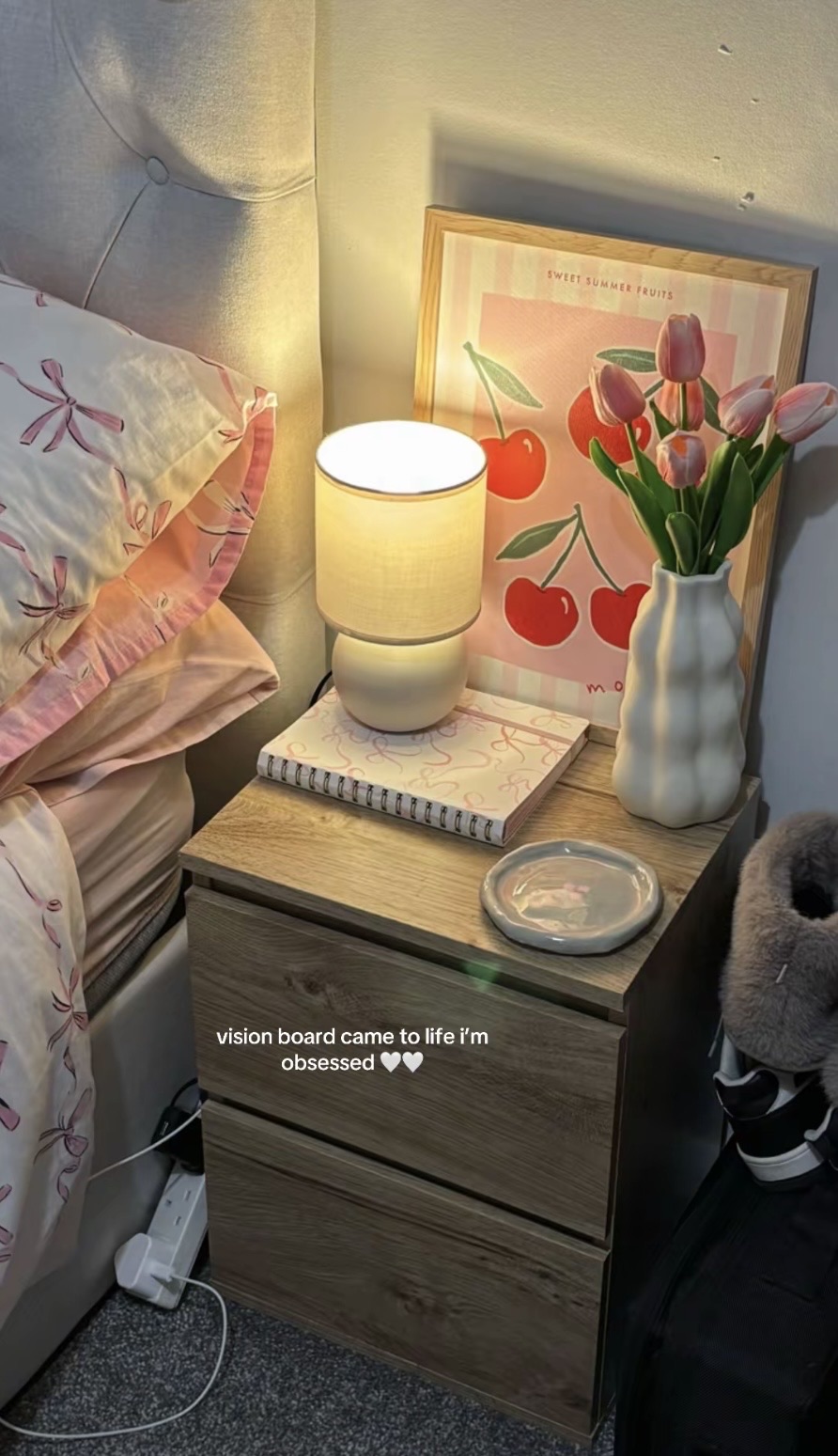 Finally looks like a lively bedside corner and all worth it!