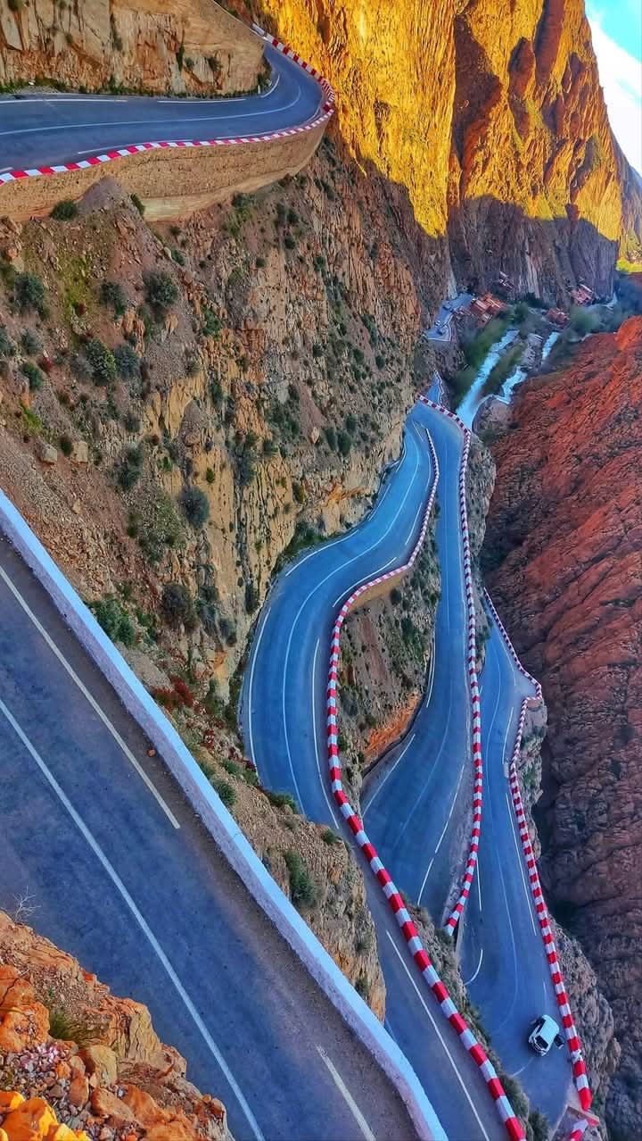 Winding road of the Dades Gorges