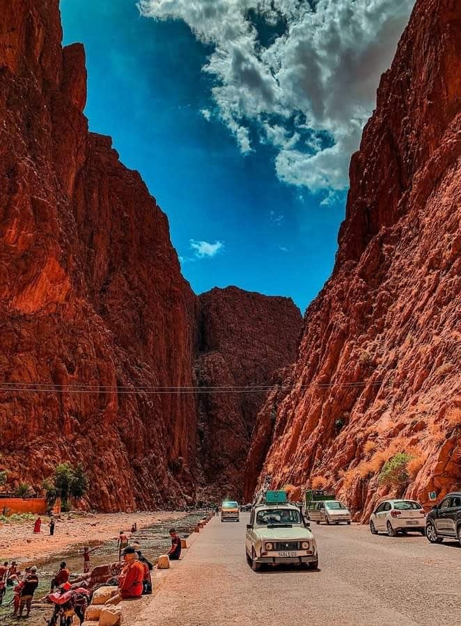 Todra Gorges and red cliffs
