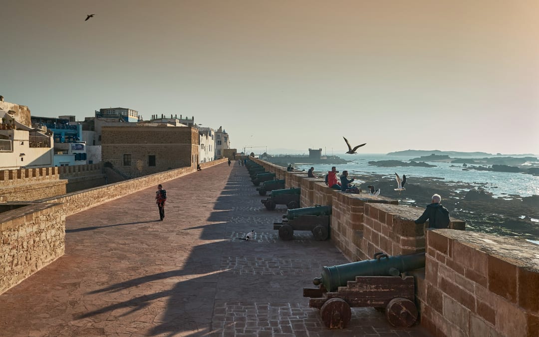 Essaouira ramparts facing the ocean