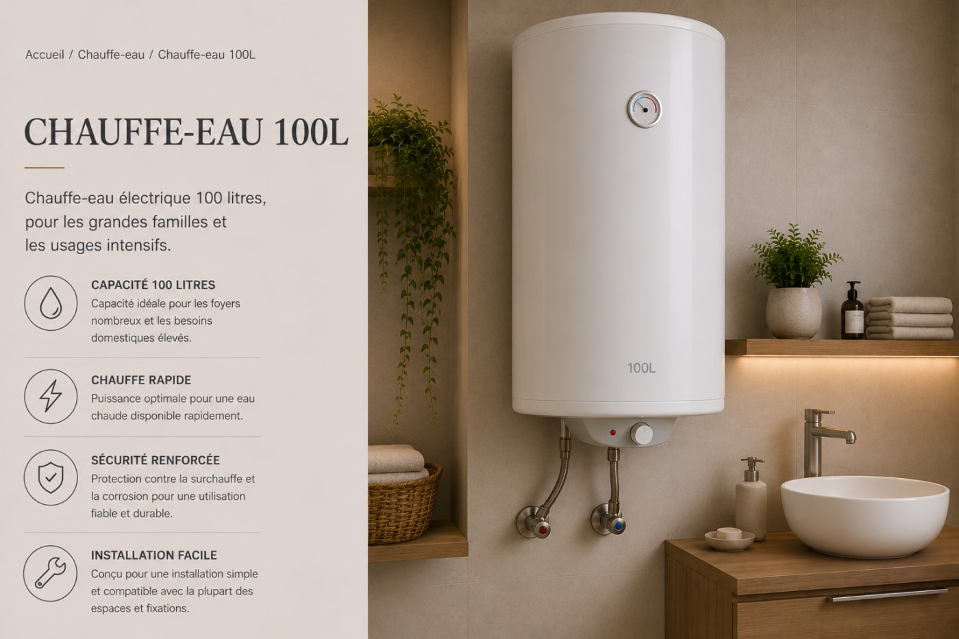 Chauffe-eau 100L