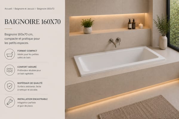 Baignoire 160x70