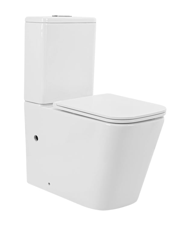WC à poser carré blanc moderne