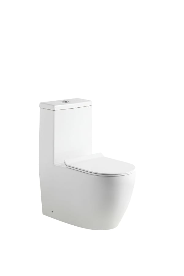 WC au sol blanc design compact