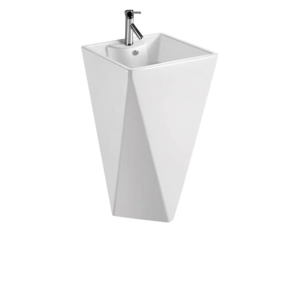 Lavabo TAMTAM STAR sur pied blanc
