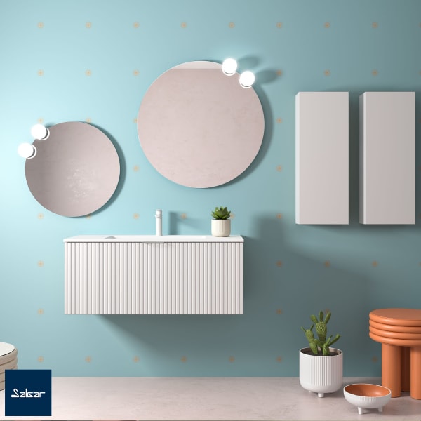 Meuble SDB Biba 60 cm blanc