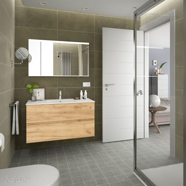 Meuble SDB Fusion 100 cm roble