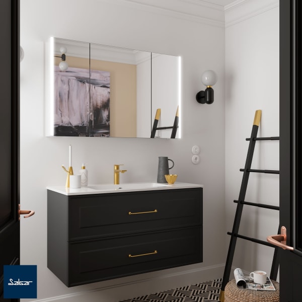 Meuble SDB Renoir 80 cm noir