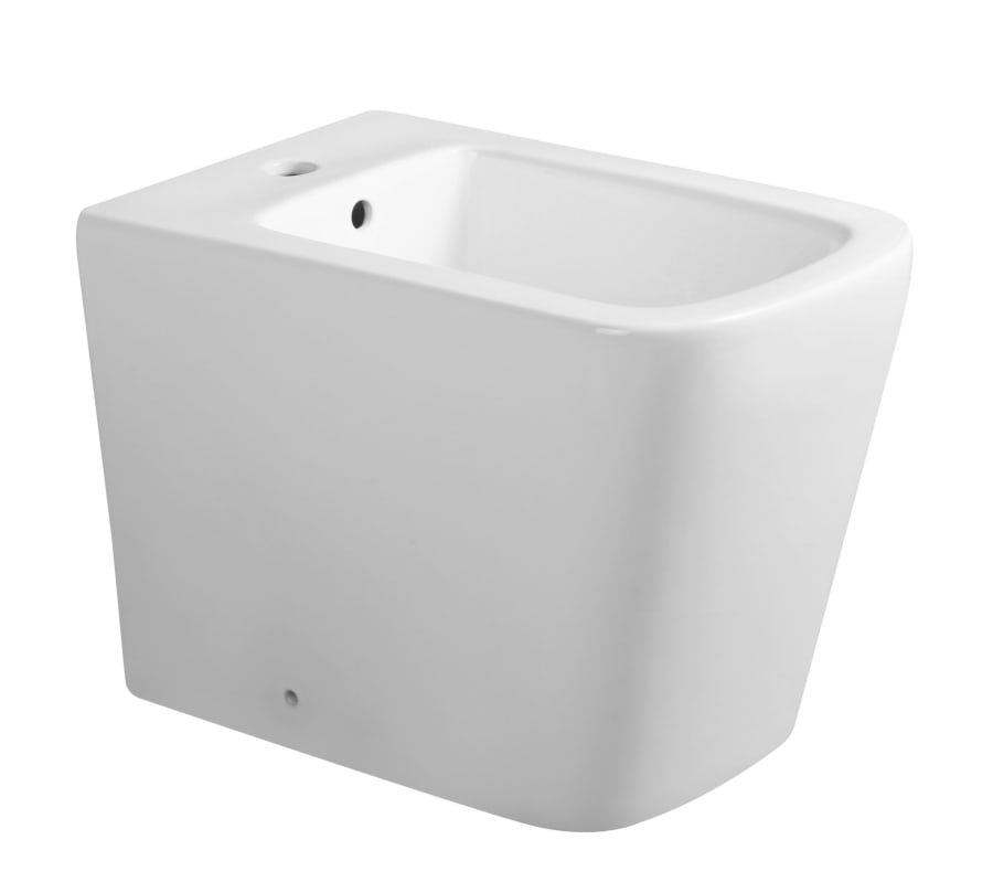 Bidet au Sol Carré Blanc