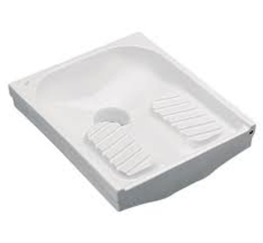 Siège à la turque en céramique blanche