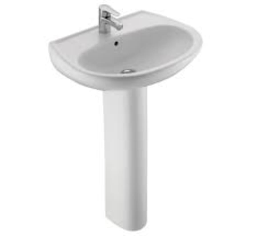 Lavabo sur colonne blanc classique