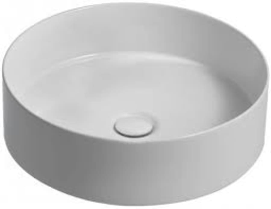Vasque à poser ronde blanche