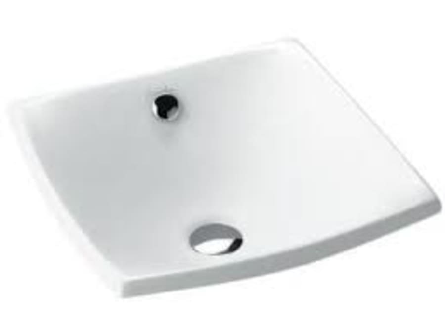 Vasque à poser carrée blanche moderne