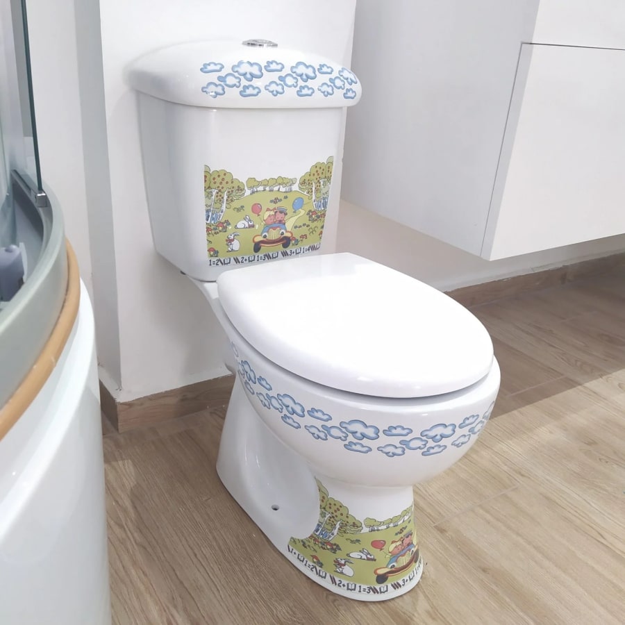 WC pour enfant décoré blanc