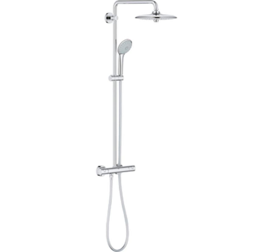 Colonne de douche thermostatique ronde chromée Grohe
