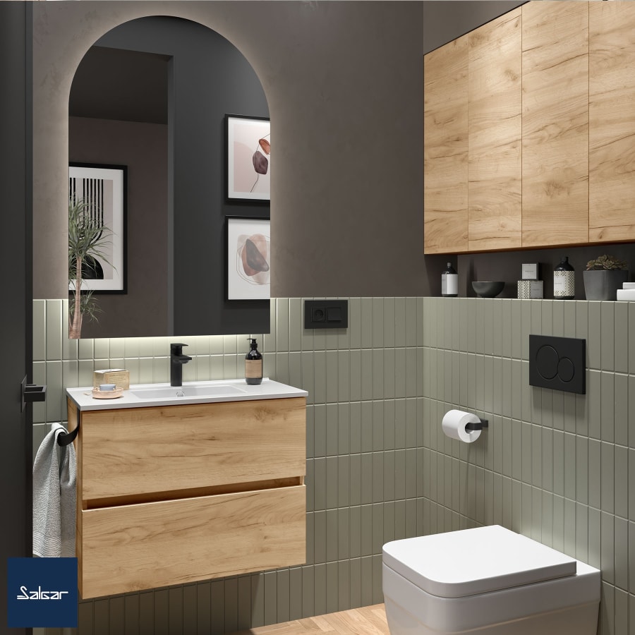 Meuble SDB Fusion Line 80 cm roble
