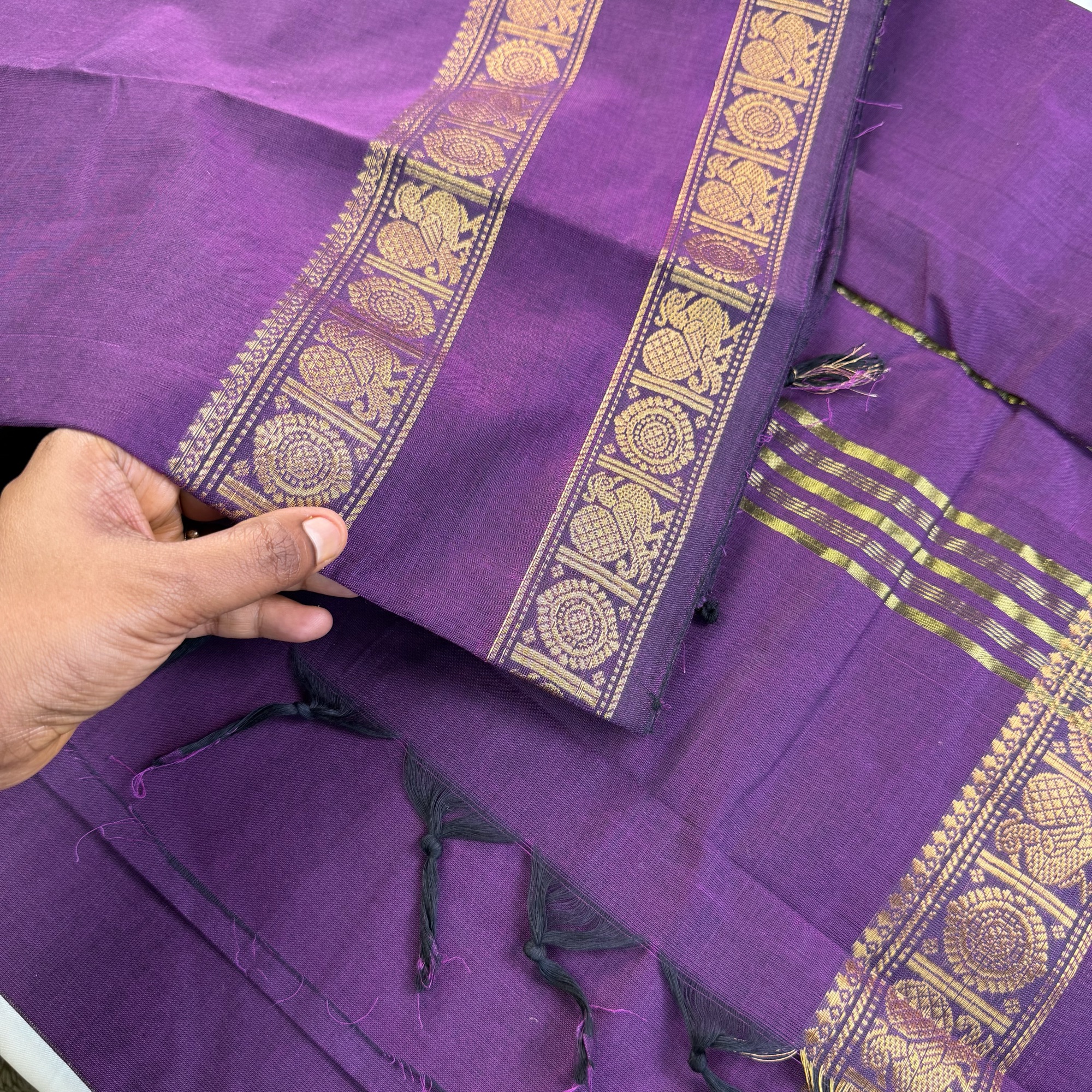 Pure Kanchi Cotton Saree - Dii014