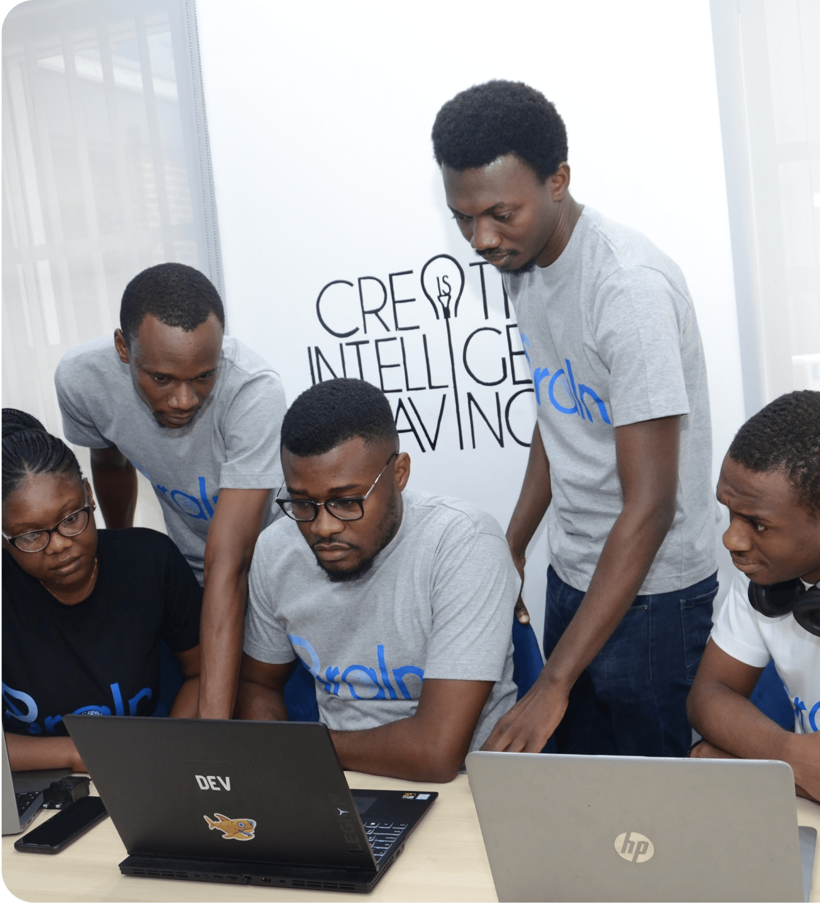 Braln Ltd team reviewing a project